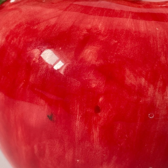 Vintage handmade Ceramic Coin bank Apple shaped piggy bank - Picture 4 of 10